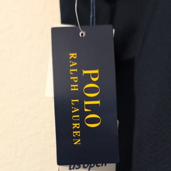 Ralph Lauren Navy Blue Tank Top with Multicolor POLO Tennis Logo - Picture 2 of 10